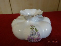Zsolnay porcelain vase, ribbed, maximum diameter 11.5 cm. He has! Jókai.