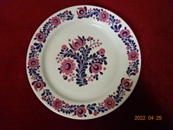 Great Plain porcelain wall plate with purple folk motif, diameter 24 cm. He has! Jókai.