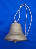 Cast iron (?) Bell 10 x 10 cm. With golden paint