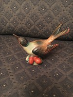 ANTIK Herendi porcelán kolibri, bogyókkal