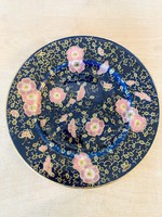 Zsolnay antik vadrózsás tányér kobalt alapon tányér 1880 körül