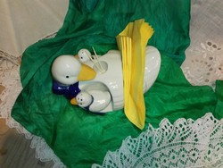 Ritka asztali fűszeres... Libacsalád, porcelán.