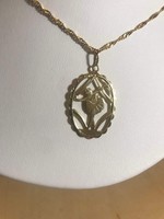 Eladó 14 k. női arany lánc medállal