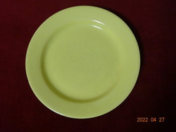 German porcelain flat plate, lemon yellow, diameter 23 cm. He has! Jókai.