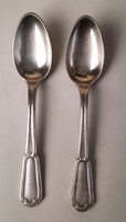 2 silver teaspoons with Viennese Diana sign