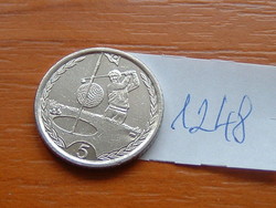 Isle of Man 5 pence 1999 pm aa, copper-nickel, golf # 1248