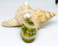 Dragon vein agate yellow-black pendant pearl