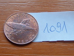 Isle of Man 1/2 half penny 1976 pm, bronze, atlantic herring # 1091