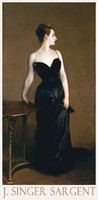 John Singer Sargent Madame X portréja 1884 festmény művészeti plakát, elegáns hölgy fekete estélyi
