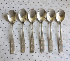 Silver-plated Russian tea pudding spoons 6pcs