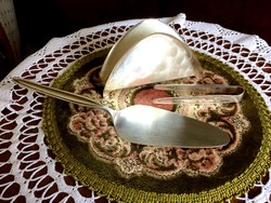 Wmf, silver-plated dessert set, cake plate, sugar tongs, napkin holder, elegant old pieces
