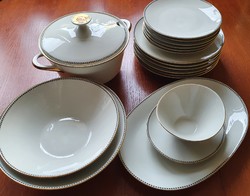 Z & Co Tirschenreuth Bavaria német porcelán étkészlet 18 részes tányér tál mártásos szószos kínáló