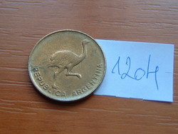 Argentin 1 centavos 1985 brass, (thick), nandu, # 1204