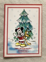 Walt Disney Karácsonyi képeslap  -  Mickey és Plútó