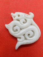 Jáde sárkány medál, amulett Kínai horoszkóp Sárkány: 1952, 1964, 1976, 1988, 2000, 2012