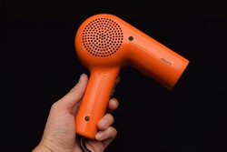 Retro krups hair dryer / old / mid century / orange