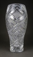 1I642 Gyönyörű nagyméretű kristály váza 30 cm
