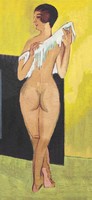 Kirchner - Meztelen nő érzékien pózol - reprint
