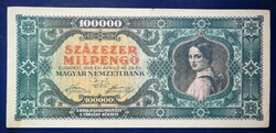 Hungary 100,000 milpengő 1946 vf +