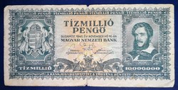 Magyarország 10 millió Pengő 1945 VG+