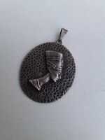 Beautiful silver plated pendant made with retro handwork