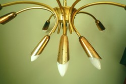 Vintage Stilnovo mennyezeti lámpa csillár 60as évek spider mid century modern lamp függeszték