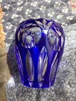 Kék kristály váza 11 cm