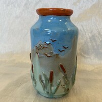Ritka retro kerámia váza, valószínűleg Komlós