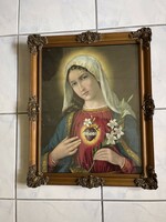 Nagyon szép Szűz Mária kép fa keretben nagy.