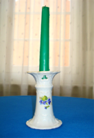 Porcelain candlestick decorated with violet pattern