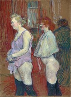 Toulouse-Lautrec - Prostik orvosi vizsgálatra várva - vászon reprint vakrámán