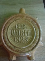 Mázas cserép kulacs UNIREA 1918-1928