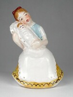 1I751 mother with her child glazed ceramic statue 13 cm