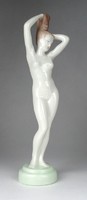 1I740 Régi Aquincum egész alakos porcelán női akt 25.5 cm