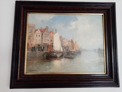 Karl Theodor Wagner *Kikötő * EREDETI - garanciával