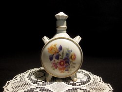 Kispesti virág mintás porcelán kulacs dugóval