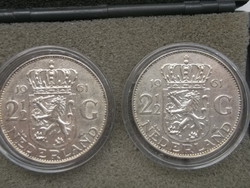 2db Holland ezüst 2 1/2 gulden