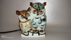 Antique gh & co. German porcelain owl couple perfume lamp table scent lamp aroma lamp