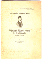 Géza Vetéssy: the life and poetry of József Mátyás in 1941