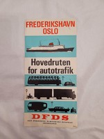 1965. Oslo, dfds united steamer brochure, timetable and description
