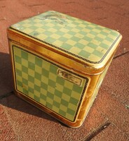 Antique Viennese tin box with canister mint & co.Wien