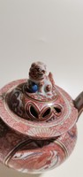 Antik keleti porcelán füstölő fo kutyával