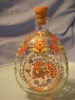 U13 noble coat of arms collectors Italian fire enamel antique glass bottle rarity 22 cm