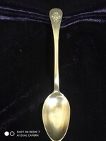 Mocha spoon with antique silver (800 diana) noble cimer shield