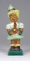 1I756 old unmarked ceramic girl girl from Szecsi 12 cm
