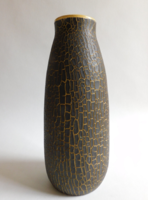 Retro repesztett mázas kerámia iparművész váza 26 cm