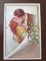 Régi képeslap 1923 Tito Corbella szerelmespár art deco levelezőlap