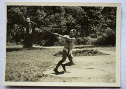Csermák Joseph hammer throw, Olympic champion retro postcard sport photo
