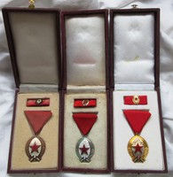 Order of merit, gold, silver, bronze, grade, in original donor box, with mini.