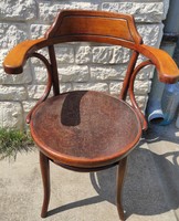 Thonet Ausztria Wien gyönyörű Karosszék,karos fotel ,mintás ülő rész.Szecesszió,Art Deco,szék Videón